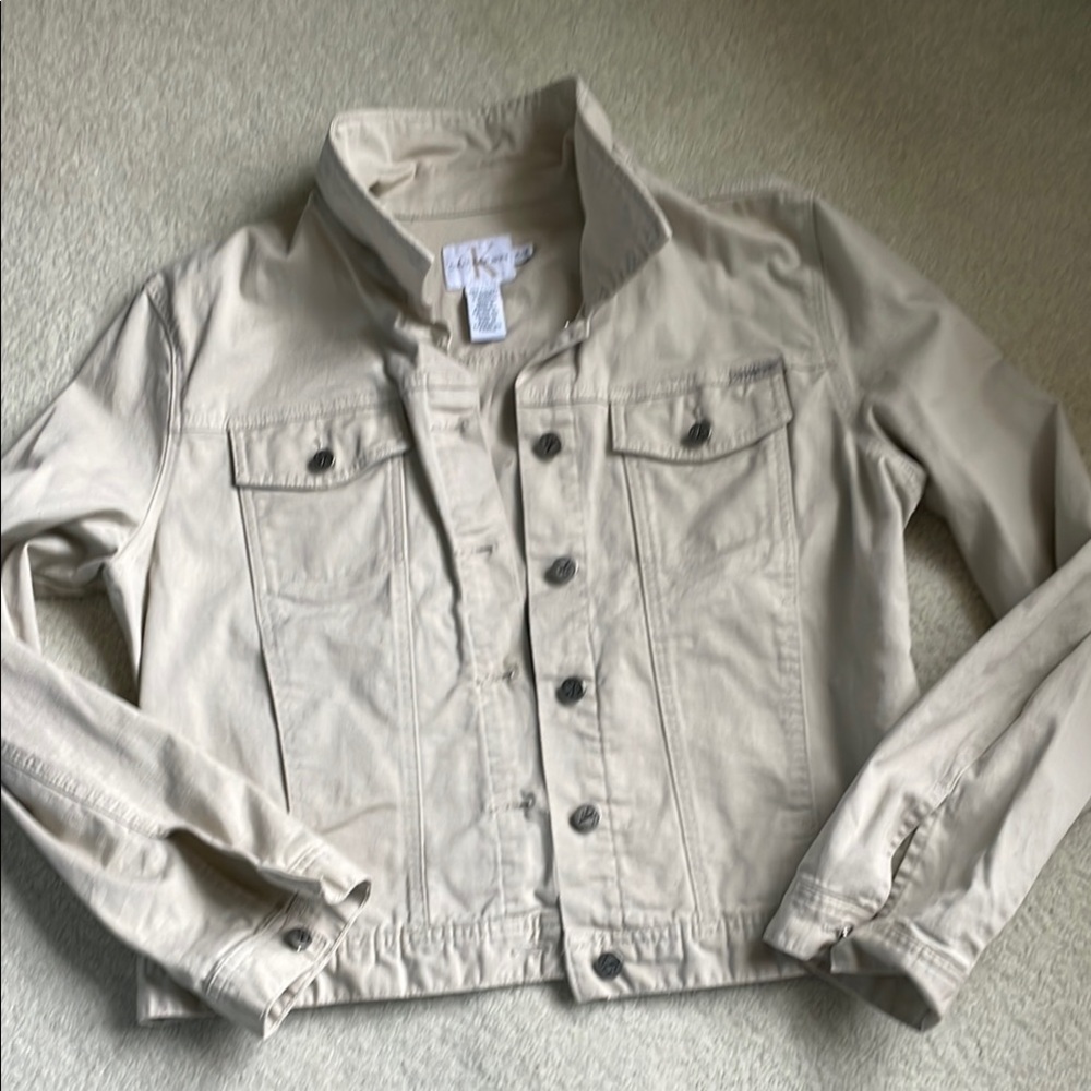 Stylish Beige Denim Jacket